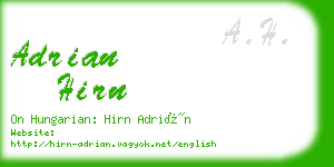 adrian hirn business card